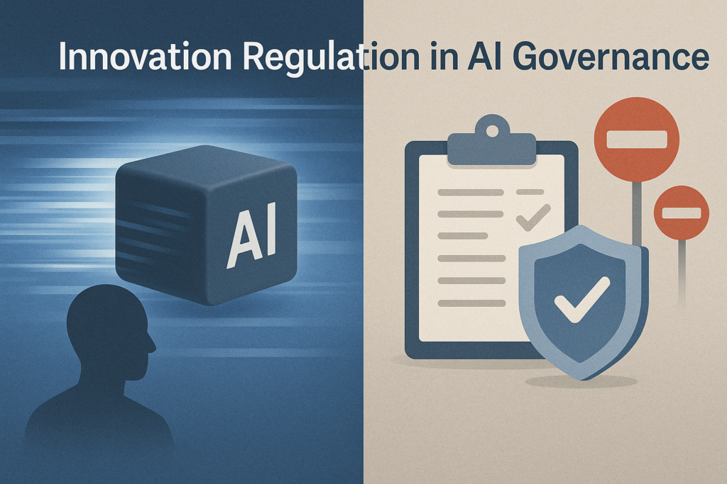 Visual representation of the Innovation Regulation Paradox in AI