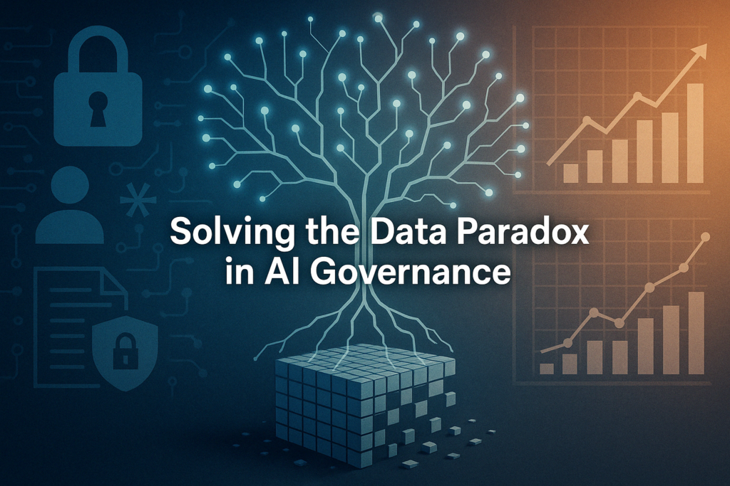 Visual metaphor of the Data Paradox in AI